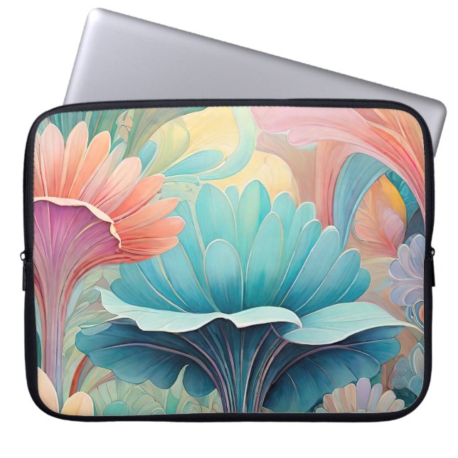 Flora 2 Floral Pastel Laptop Case (Front)