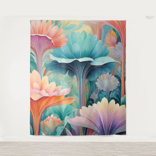 Flora 2 Floral Pastel Tapestry