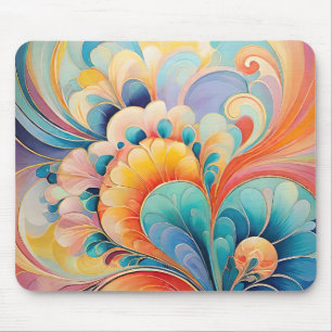 Flora 3 Floral Pastel Mouse Pad