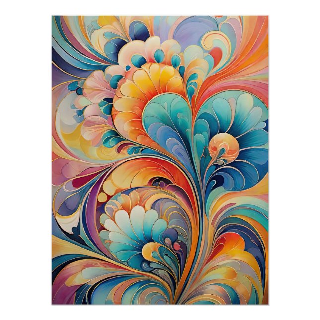 Flora 3 Floral Pastel Poster (Front)