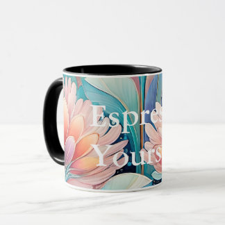 Flora 4 Floral Pastel Combo Mug