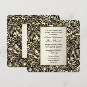 Flora and Fauna Golden Wedding Invitation
