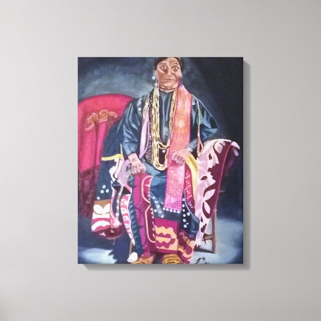 Flora Bearheart Original Oil Canvas Print (Front)