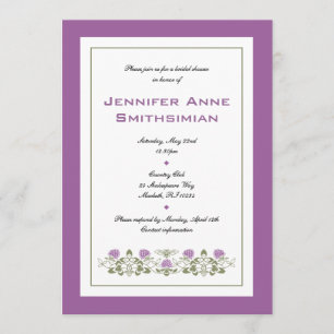 Flora Bee Bridal Shower Invitation