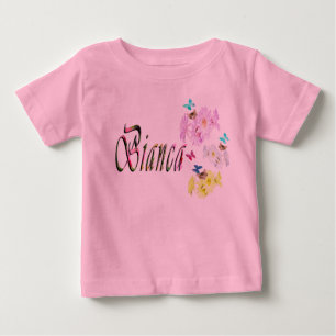 Flora; Bianca Name With Kittens, Baby T-Shirt