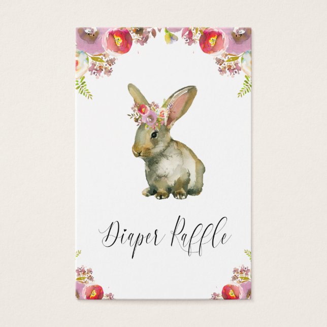 Flora Bunny Diaper Raffle (Front)