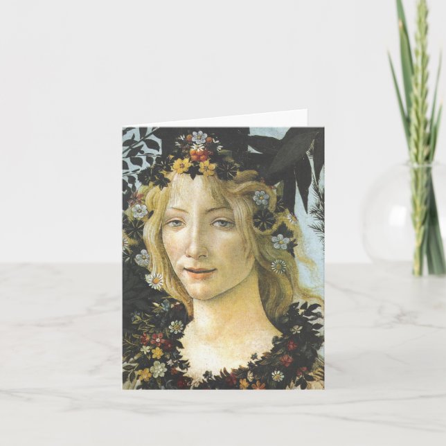 Flora (detail of Primavera) Botticelli Fine Art Card (Front)