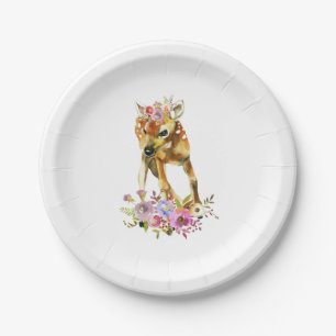 Flora Doe Baby Shower Paper Plate