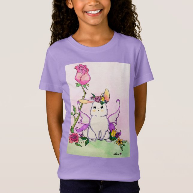 Flora from Bitsy Bunnies Lavender T-shirt (Front)