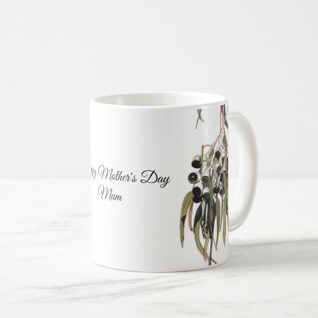 Flora Green Watercolour Mother's Day Coffee Mug (Front Right)