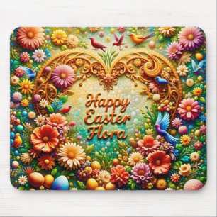 FLORA ~ Happy Easter ~ Floral ~ Mouse Mat
