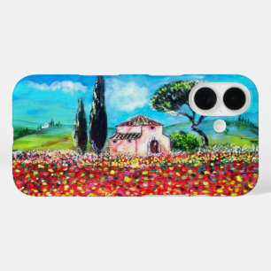 FLORA IN TUSCANY/ Fields ,Poppies and Sunflowers iPhone 16 Case