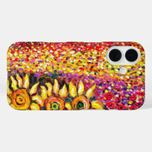 FLORA IN TUSCANY/ Fields ,Poppies and Sunflowers iPhone 16 Case