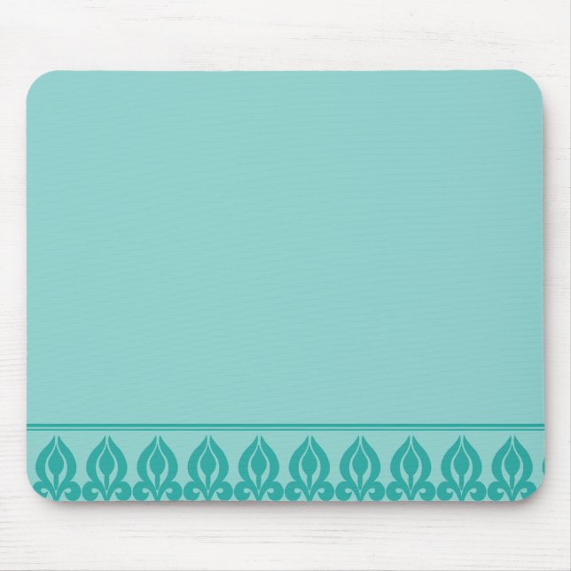 Flora Mousepad-Teal/Teal Mouse Mat (Front)