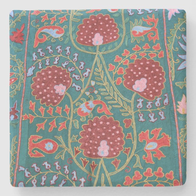 Flora Tapistry Texture From Israel Square Coaster (Front)