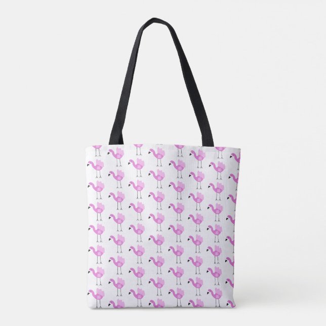 Flora The Flamingo Pattern Tote Bag (Back)