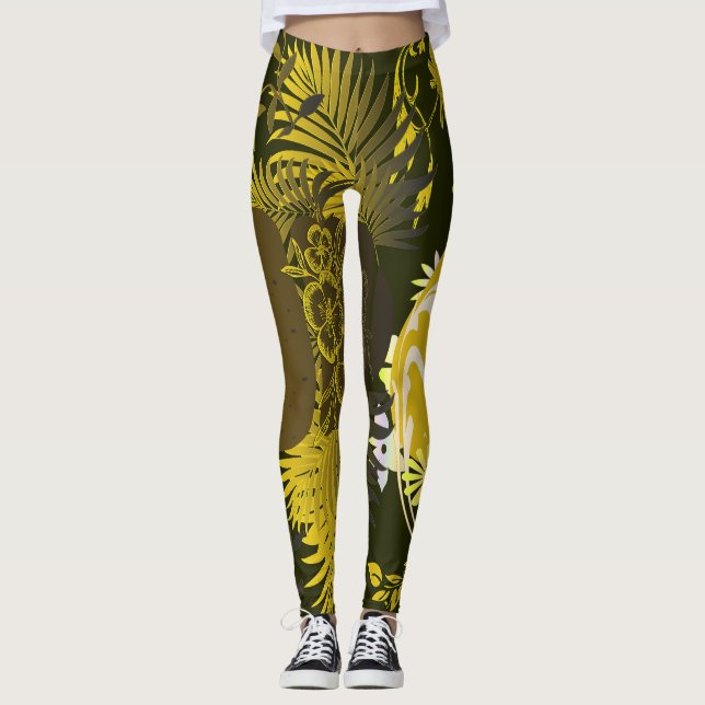 Flora the Goddess of Flowers Leggings (Front)
