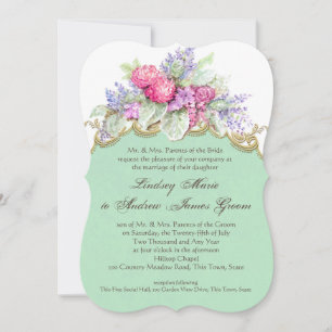 Flora Watercolor Bouquet Wedding Invitation
