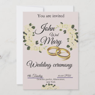 Flora Wedding invitation card