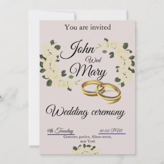 Flora Wedding invitation card