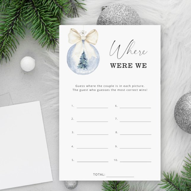 Flora winter Where were we bridal shower game (Creator Uploaded)