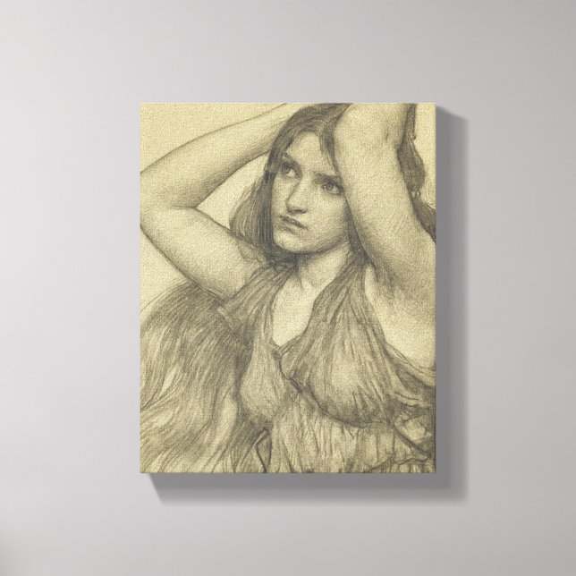 Flora with Long Hair Canvas Print (Front)
