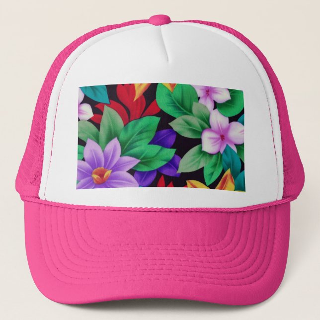 Floral1 Trucker Hat (Front)