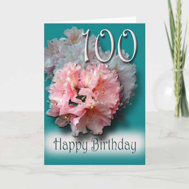 Floral 100th Birthday Congratulations Card (Front)