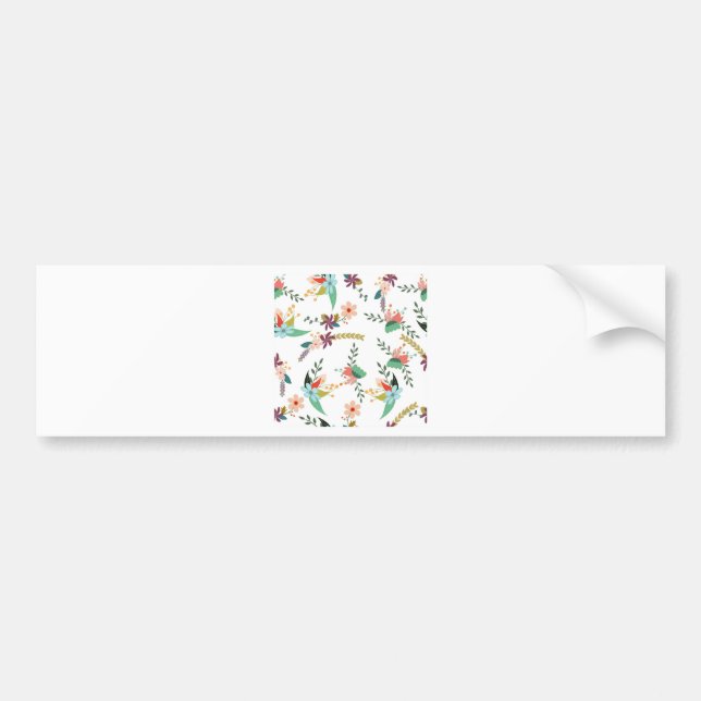 Floral 10 bumper sticker (Front)