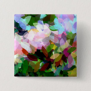 FLORAL 15 CM SQUARE BADGE