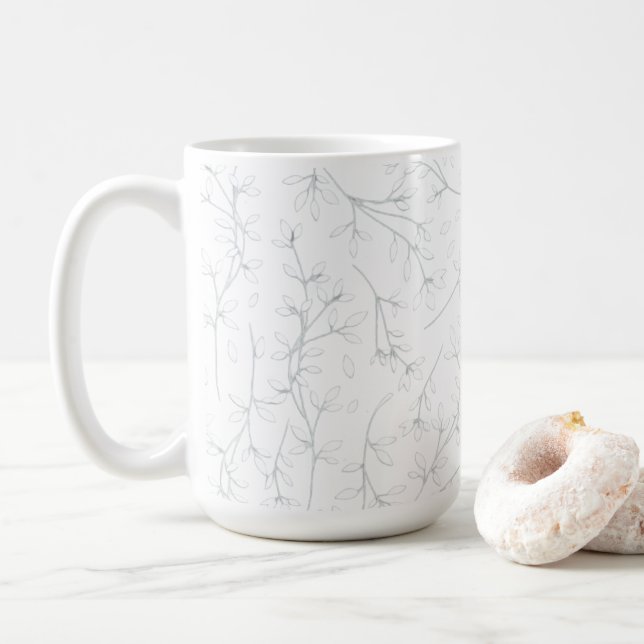 Floral 15oz Coffee Mug (With Donut)