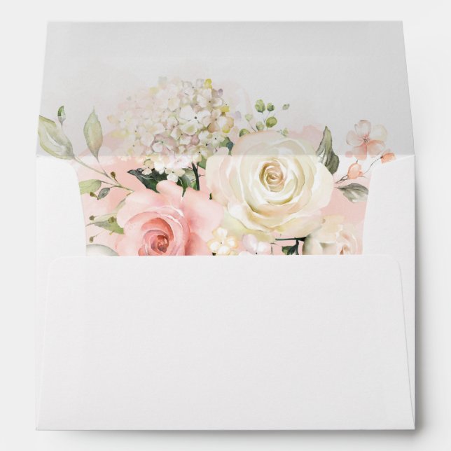 Floral 15th Birthday Quinceanera Botanical Party Envelope (Back (Bottom))