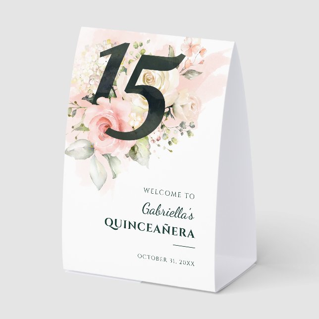 Floral 15th Birthday Quinceanera Party (Front)