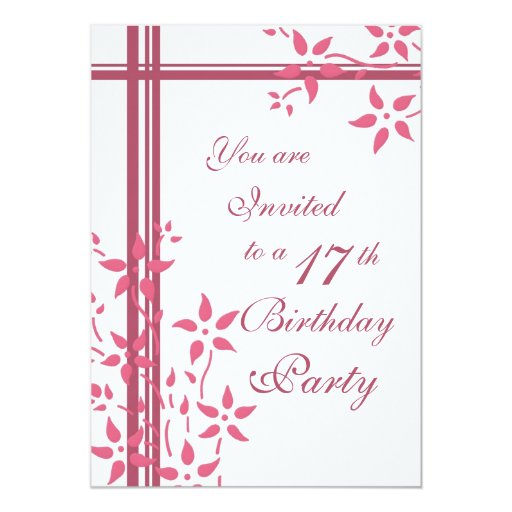 17Th Birthday Party Invitations 9