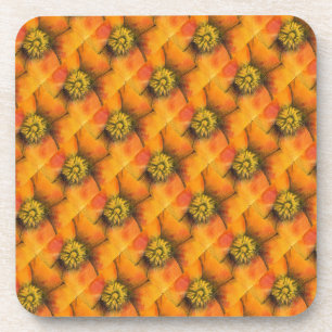 "Floral #1 Tiled Pattern" Floral Coaster Set