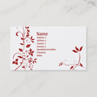 Floral 22 business card