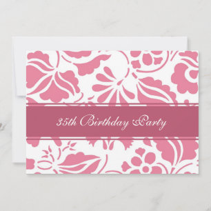 Floral 35th Birthday Party Invitations