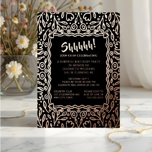 Floral 40th Custom Photo Surprise Birthday