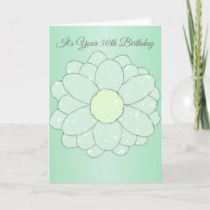 Floral 50th Birthday Card