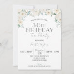 Floral 50th Birthday Celebration, BIrthday Tea Invitation<br><div class="desc">A classic floral birthday tea party invitation in garden theme. The age and event can be customised to suit your party needs.</div>