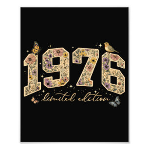 Floral 50th Birthday Limited Edition 1976 Photo Print