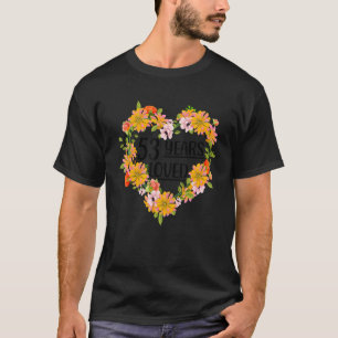 Floral 53 Years Old Birthday 53 Years Loved 53rd B T-Shirt