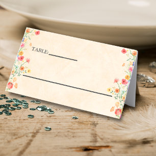 Floral 60th birthday party 60 elegant flowers place card
