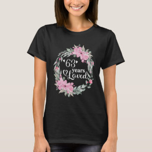 Floral 63 Years Old Bday Present Men Women 63rd Bi T-Shirt