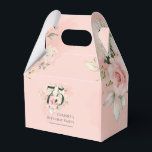 Floral 75th Birthday Any Age Floral Pink Greenery Favour Box<br><div class="desc">Pink Rose Floral Bunch Any Age Birthday Party favour box. Rustic floral greenery and pink rose foliage. The template that can be easily edited and the text replaced with your own details by clicking the "Personalise" button. For further customisation, please click the "Customise Further" link and use our design tool...</div>