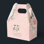 Floral 75th Birthday Any Age Floral Pink Greenery Favour Box<br><div class="desc">Pink Rose Floral Bunch Any Age Birthday Party favour box. Rustic floral greenery and pink rose foliage. The template that can be easily edited and the text replaced with your own details by clicking the "Personalise" button. For further customisation, please click the "Customise Further" link and use our design tool...</div>