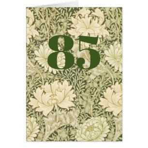 Floral 85th Birthday Folded Greeting Card
