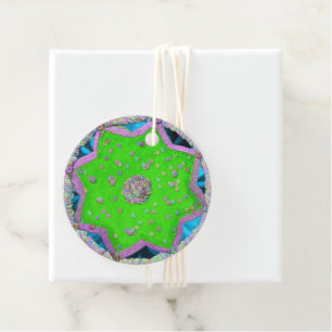 Floral 8-pointed star Eid Favour Tags