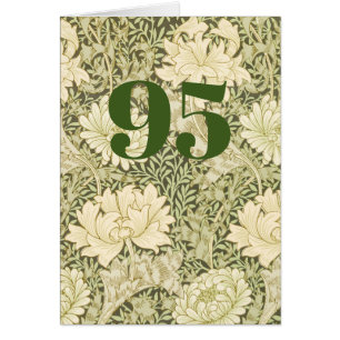 Floral 95th Birthday Folded Greeting Card