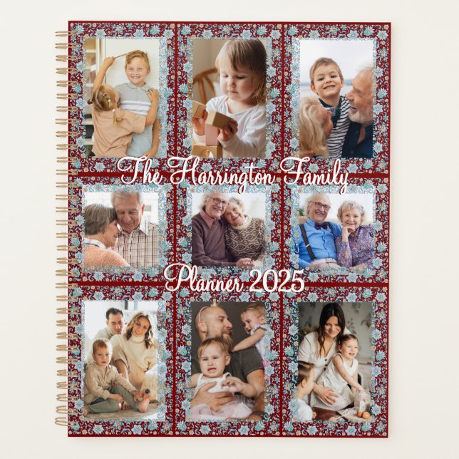 Floral 9 photo collage planner (Front)